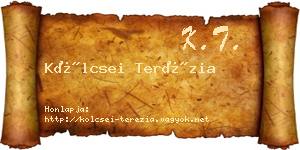 Kölcsei Terézia névjegykártya